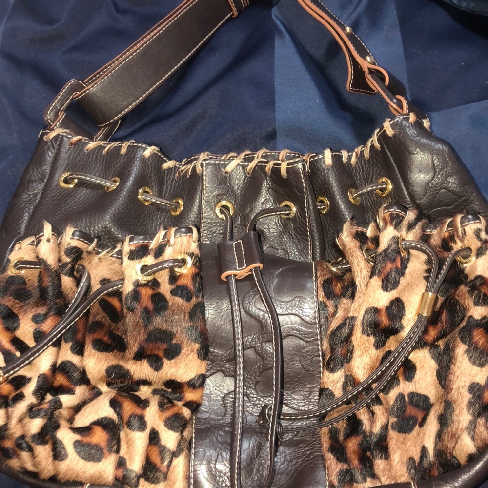 Tous leather hand bag brown